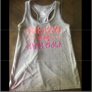 “The Gym is My Happy Place” women’s tank top